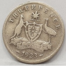 AUSTRALIA 1923 . THREEPENCE . VERY SCARCE AUSTRALIA 1923 . THREEPENCE . VERY SCARCE